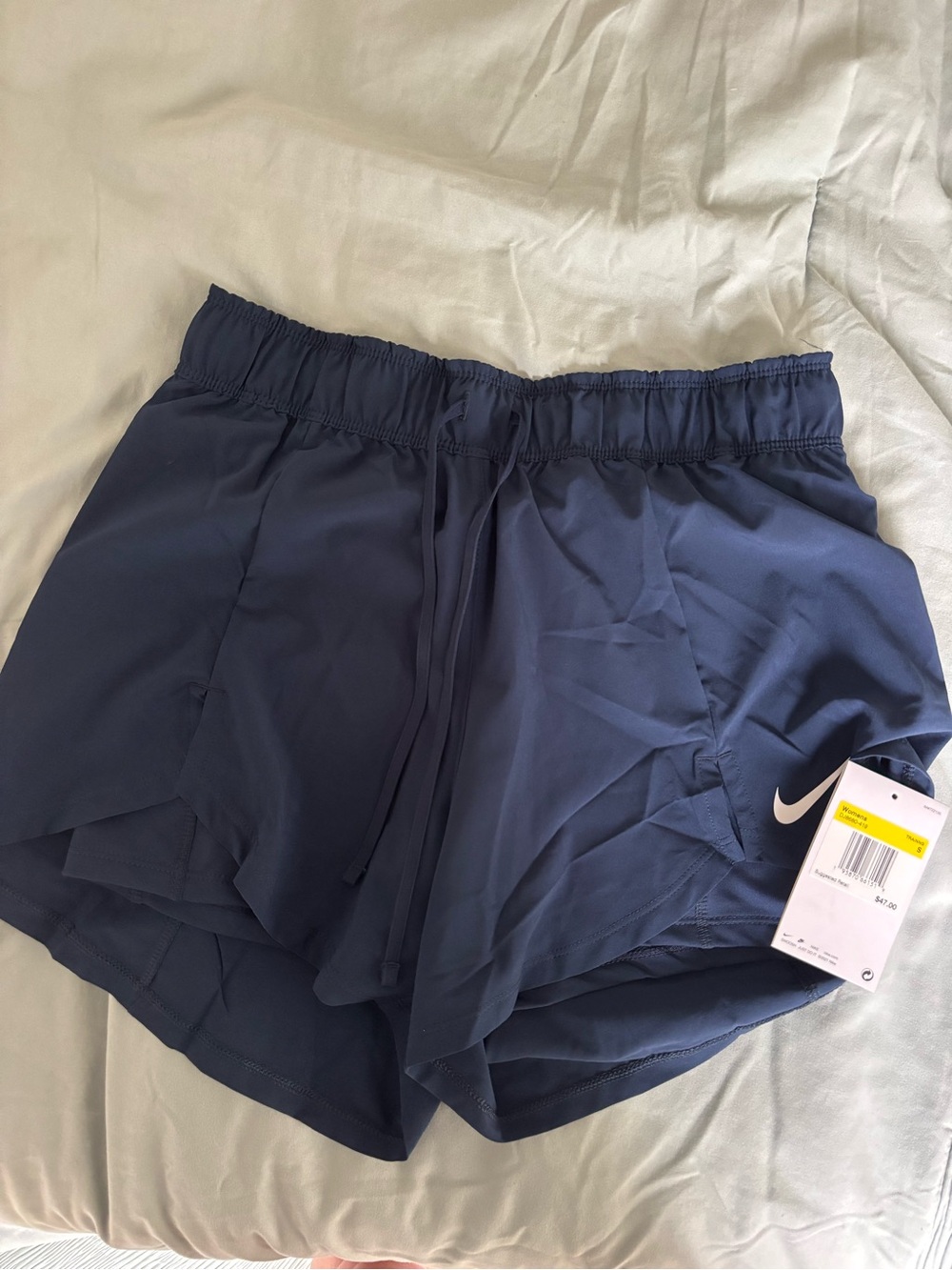 Nike Women's Navy Athletic Shorts with Drawstring